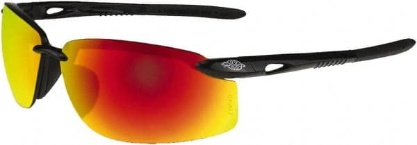 Safety Glass: Scratch-Resistant, Polycarbonate, Fire Mirror Lenses, Full-Framed, UV Protection