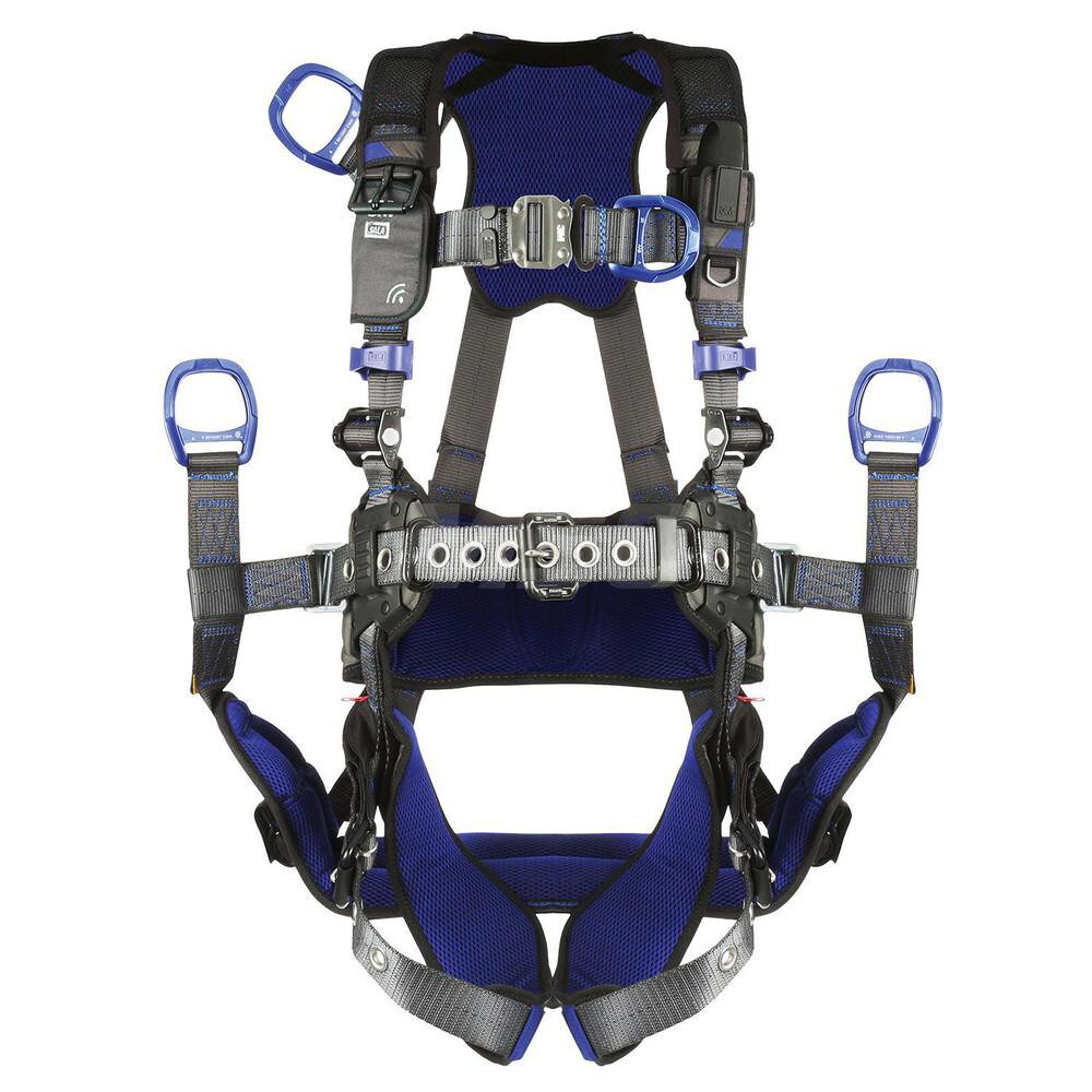 Fall Protection Harnesses: 420 Lb, Vest Style, Size X-Large, For Climbing Positioning Derrick & Oil Rig, Polyester, Back & Front