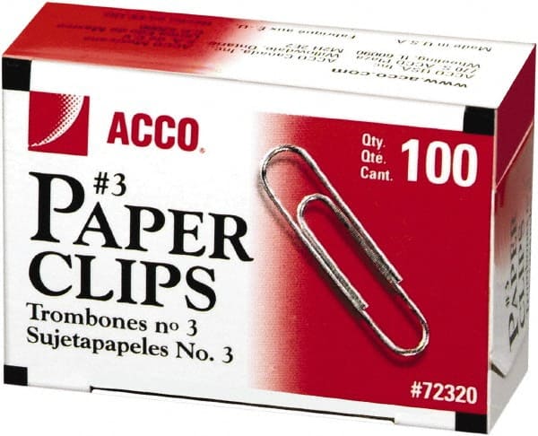 Acco Brass Prong Paper File Fasteners 1 1/4 Length 100/Box 71505