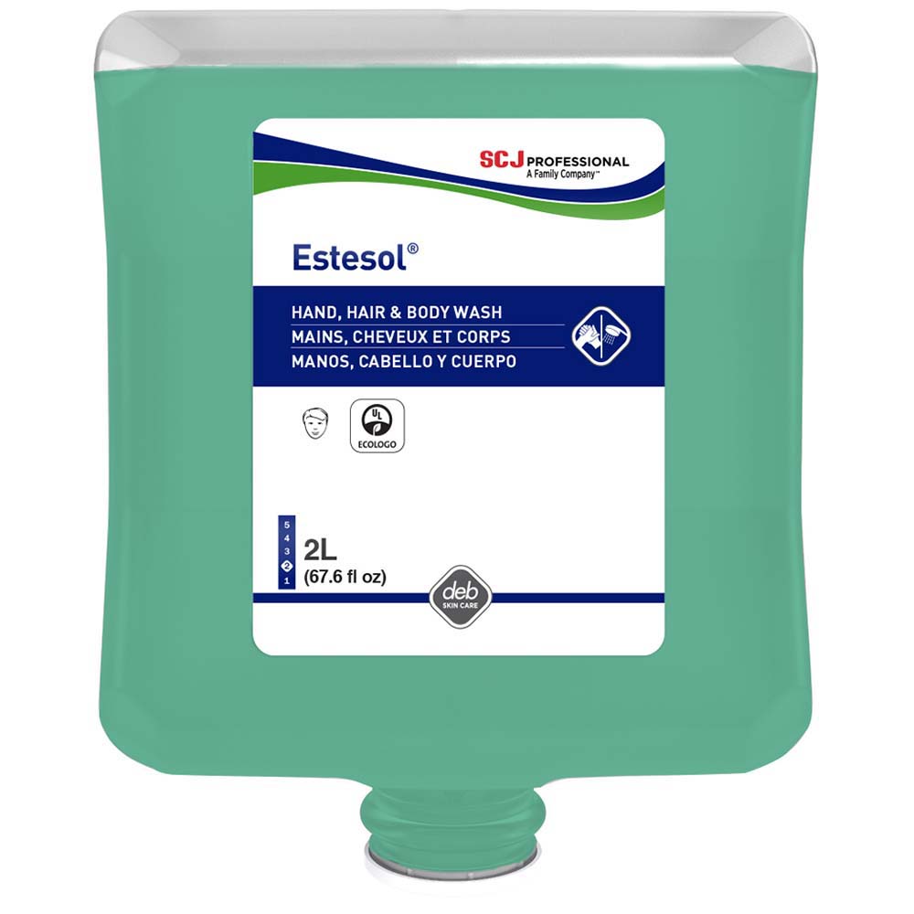 Estesol Hand, Hair & Body Cleaner, 2L Cartridge, 4/case - For Use with SHW2LDP