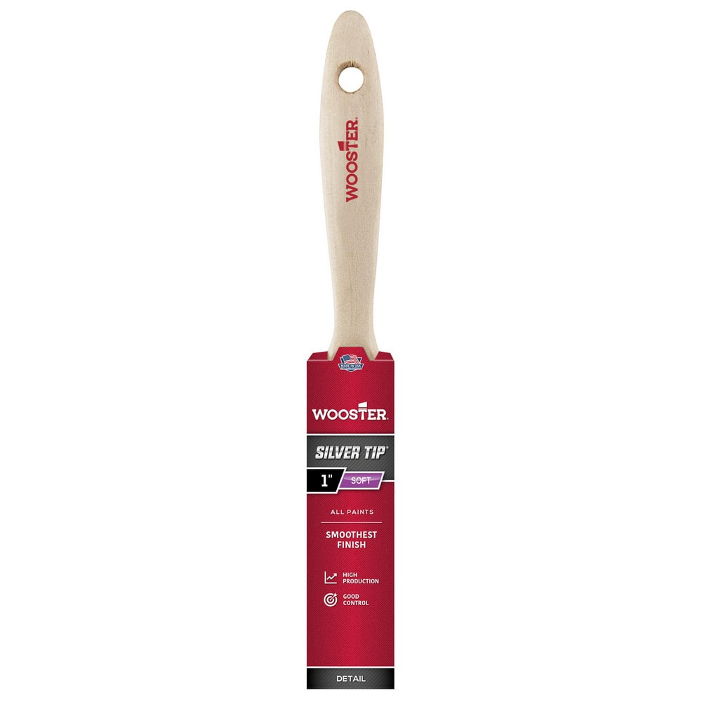 Paint Brush: 1" Wide, Polyester & Synthetic, Synthetic Bristle
