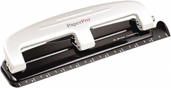 Paper Punches; Type: 12 Sheet Manual Three Hole Punch ; Color: Black/Gray ; Sheet Capacity: 12