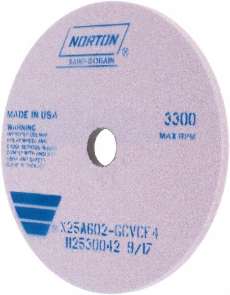 Surface Grinding Wheel: 9.843" Dia, 0.394" Thick, 1.26" Hole, 60 Grit, G Hardness