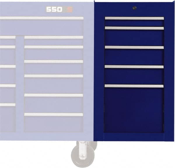 PROTO J551934-5BL-SC Side Cabinet: 5 Drawer, Blue, Steel 