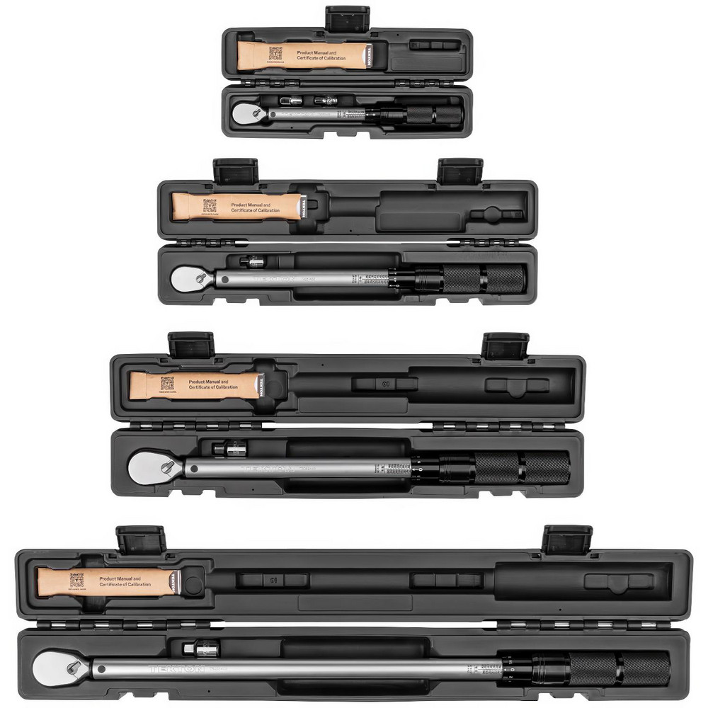 TEKTON 1/4, 3/8, 1/2 Inch Drive Dual-Direction Micrometer Torque Wrench Set 4 Piece 20 200 In Lb 10 100 Ft Lb 40 200 Ft Lb 40 300 Ft Lb Trq95903 6983651
