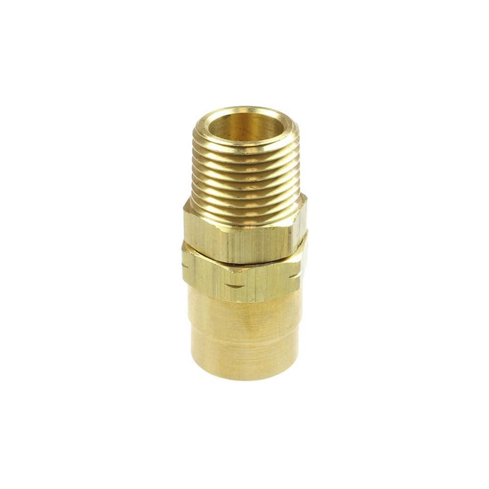 1/2 NPT, Brass Reusable Hose Male Rigid