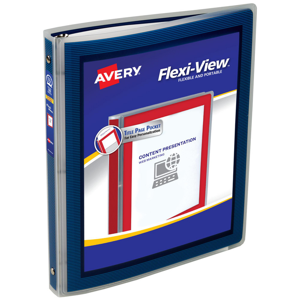 AVERY View Binder: Navy Blue - Polypropylene, Navy Blue | 12-Pack | Part #15766