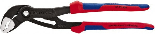 Knipex 87 02 300 Tongue & Groove Plier: 2-3/4" Cutting Capacity, V-Jaw 
