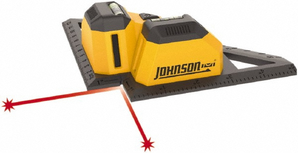 Johnson Level & Tool 2 Beam 20' (Interior) Max Range Line Laser Level - Red Beam, 1/4" at 20' Accuracy, 6" Long x 6" Wide x 2" High, Battery Included