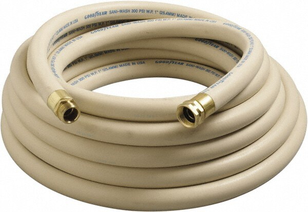 50' Long, 1/2 Male x Female GHT, -40 to 205°F, Synthetic Rubber  High Temp & High Pressure Hose