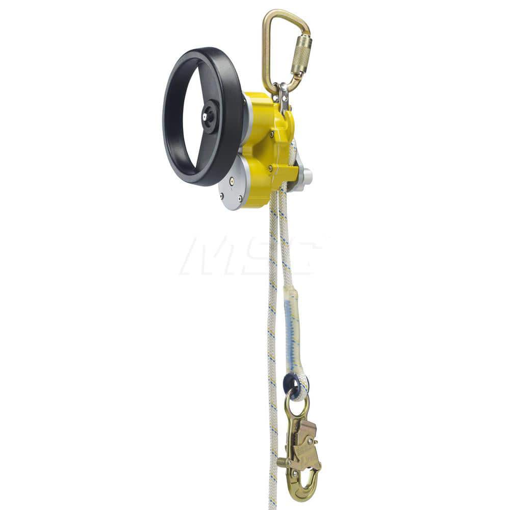 Confined Space Entry & Retrieval Winches; Winch Power Type: Manual ; Maximum Load Capacity: 310lb ; Cable Length: 100ft ; Color: Yellow ; UNSPSC Code: 24101608