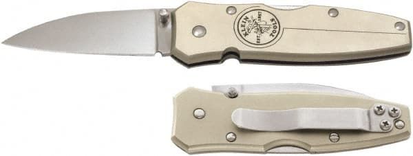 Klein Tools 44001 2-1/2" Blade, 6" OAL, Drop Point Folding Knife 