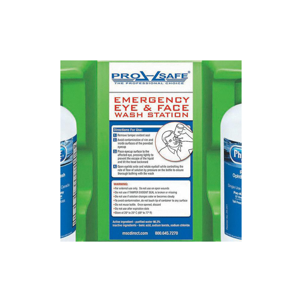 PROSAFE Pack of (2), 32 oz Bottles, Disposable Eyewash Double