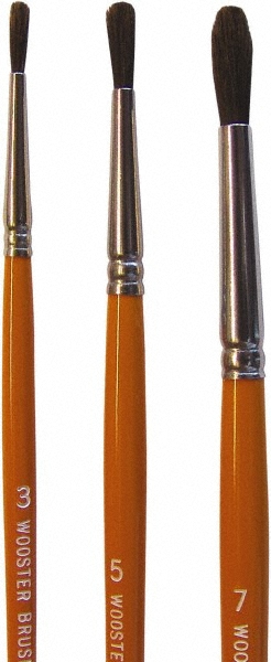 Artist Brush: #5 Industry Size, 3/16" Wide, Camel Hair