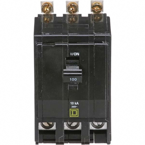 Square D QOB3100 100 Amp, 240 VAC, 3 Pole, Bolt On Miniature Circuit Breaker Image