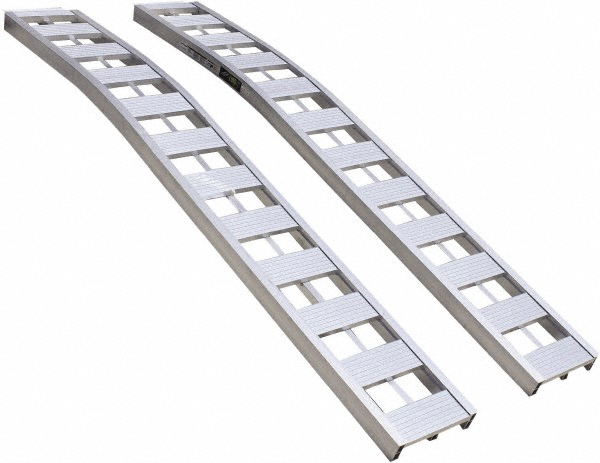 90" Long x 12" Wide, 3,000 Lb Capacity, Arched Truck Ramp - Aluminum, For All Vehicles