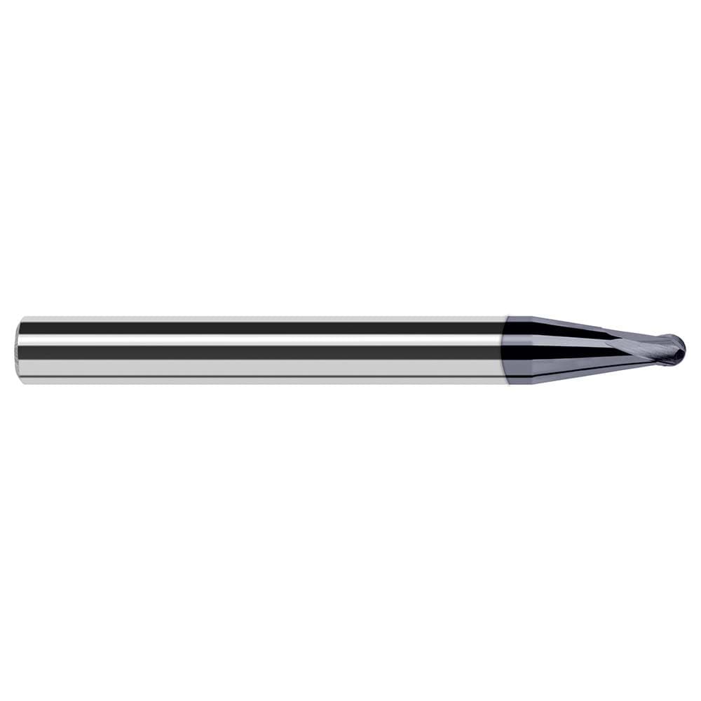 Harvey Tool 40047-C6 Ball End Mill: 0.047" Dia, 0.038" LOC, 2 Flute, Solid Carbide Image