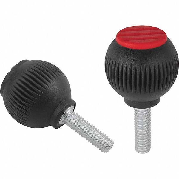 Ball Knob: Threaded Stem, 1.5748" Thread Length, 1.9685'' Dia