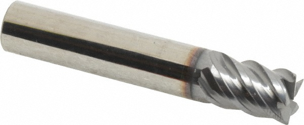 OSG 455-437608 Square End Mill: 7/16 Dia, 5/8 LOC, 7/16 Shank Dia, 2-1/2 OAL, 5 Flutes, Solid Carbide Image