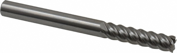 OSG 455-3753 Square End Mill: 3/8 Dia, 1-1/2 LOC, 3/8 Shank Dia, 4 OAL, 5 Flutes, Solid Carbide Image