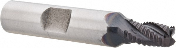 Hertel 44838431 Square End Mill: 1/4 Dia, 3/8 LOC, 3/8 Shank Dia, 2-1/16 OAL, 4 Flutes, Cobalt Image