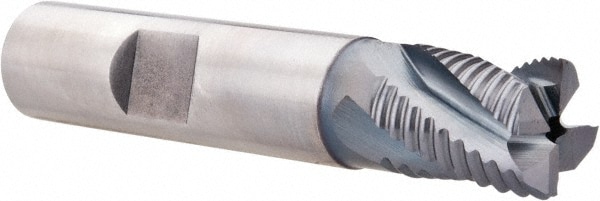 Hertel 44838563 Square End Mill: 1/2 Dia, 5/8 LOC, 1/2 Shank Dia, 2-5/8 OAL, 4 Flutes, Cobalt Image