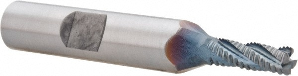 Hertel 44838613 Square End Mill: 3/16 Dia, 1/2 LOC, 3/8 Shank Dia, 2-3/8 OAL, 4 Flutes, Cobalt Image