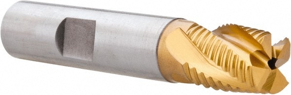 Hertel 44838688 Square End Mill: 1/2 Dia, 5/8 LOC, 1/2 Shank Dia, 2-5/8 OAL, 4 Flutes, Cobalt Image