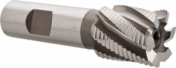 Hertel 44838746 Square End Mill: 1 Dia, 1-1/8 LOC, 3/4 Shank Dia, 3-3/8 OAL, 6 Flutes, Cobalt Image