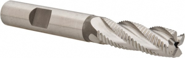 Hertel 44838845 Square End Mill: 3/8 Dia, 1-1/8 LOC, 3/8 Shank Dia, 2-15/16 OAL, 4 Flutes, Cobalt Image