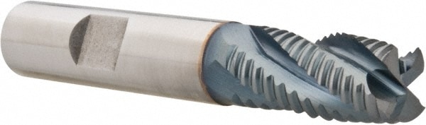 Hertel 44838902 Square End Mill: 1/2 Dia, 1 LOC, 1/2 Shank Dia, 3 OAL, 4 Flutes, Cobalt Image