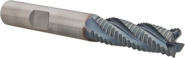 Hertel 44838928 Square End Mill: 3/8 Dia, 1-1/8 LOC, 3/8 Shank Dia, 2-15/16 OAL, 4 Flutes, Cobalt Image