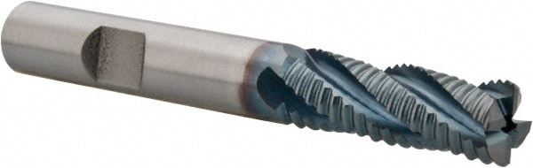 Hertel 44839009 Square End Mill: 3/8 Dia, 1-1/8 LOC, 3/8 Shank Dia, 2-15/16 OAL, 4 Flutes, Cobalt Image