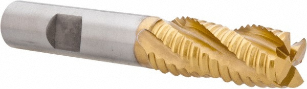 Hertel 44839041 Square End Mill: 9/16 Dia, 1-3/8 LOC, 1/2 Shank Dia, 3-3/8 OAL, 4 Flutes, Cobalt Image