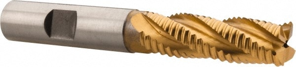 Hertel 44839124 Square End Mill: 1/2 Dia, 1-5/8 LOC, 1/2 Shank Dia, 3-5/8 OAL, 4 Flutes, Cobalt Image