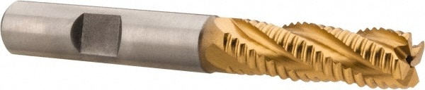 Hertel 44839157 Square End Mill: 3/8 Dia, 1-1/8 LOC, 3/8 Shank Dia, 2-15/16 OAL, 4 Flutes, Cobalt Image