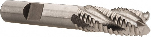 Hertel 44839264 Square End Mill: 9/16 Dia, 1-3/8 LOC, 1/2 Shank Dia, 3-3/8 OAL, 4 Flutes, Cobalt Image