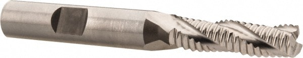 Hertel 44839314 Square End Mill: 5/16 Dia, 1-1/8 LOC, 3/8 Shank Dia, 2-15/16 OAL, 3 Flutes, Cobalt Image