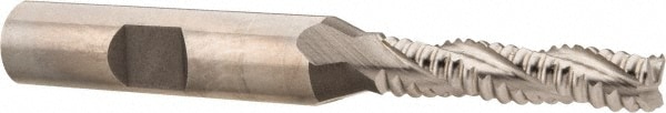 Hertel 44839330 Square End Mill: 1/4 Dia, 1-1/8 LOC, 3/8 Shank Dia, 2-15/16 OAL, 3 Flutes, Cobalt Image