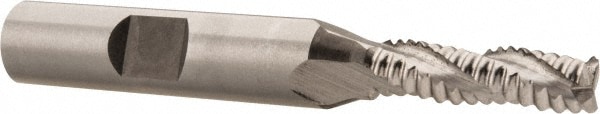 Hertel 44839348 Square End Mill: 1/4 Dia, 7/8 LOC, 3/8 Shank Dia, 2-11/16 OAL, 3 Flutes, Cobalt Image