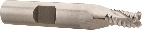 Hertel 44839355 Square End Mill: 1/4 Dia, 5/16 LOC, 3/8 Shank Dia, 2-1/8 OAL, 3 Flutes, Cobalt Image