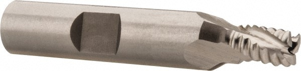 Hertel 44839488 Square End Mill: 1/4 Dia, 5/16 LOC, 3/8 Shank Dia, 2-1/8 OAL, 3 Flutes, Cobalt Image