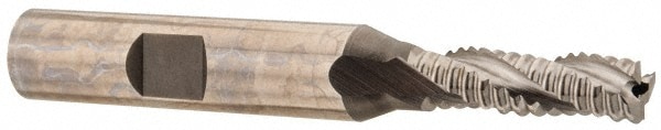 Hertel 62847835 Square End Mill: 1/4 Dia, 7/8 LOC, 3/8 Shank Dia, 2-11/16 OAL, 3 Flutes, Cobalt Image