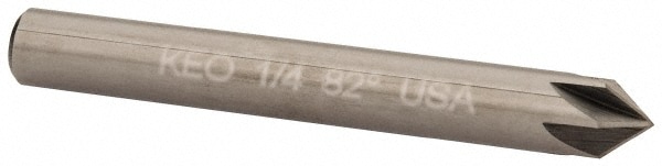 Keo 55793 1/4" Head Diam, 1/4" Shank Diam, 6 Flute 82° Solid Carbide Countersink Image