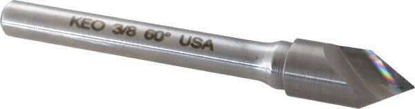 Keo 55703 3/8" Head Diam, 1/4" Shank Diam, 1 Flute 60° Solid Carbide Countersink 