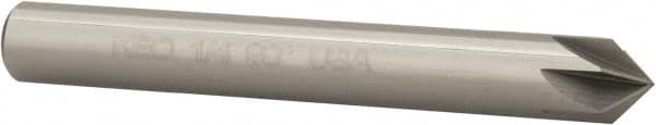 Keo 55804 1/4" Head Diam, 1/4" Shank Diam, 6 Flute 90° Solid Carbide Countersink 