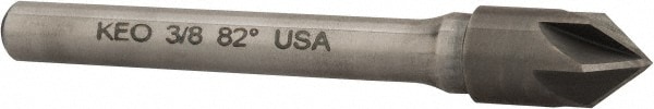 Keo 55794 3/8" Head Diam, 1/4" Shank Diam, 6 Flute 82° Solid Carbide Countersink 