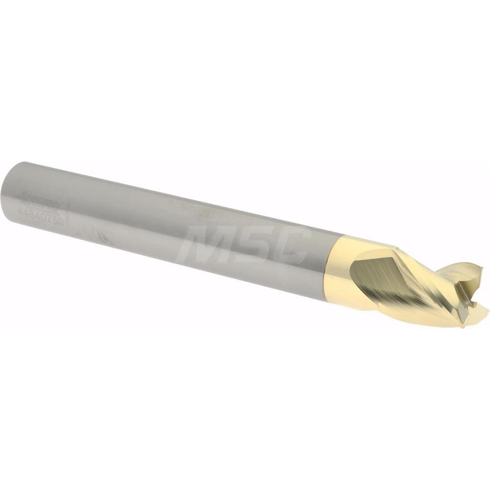 Accupro 35062512NS05030 Corner Radius End Mill: 5/8" Dia, 3/4" LOC, 0.03" Radius, 3 Flutes, Solid Carbide 