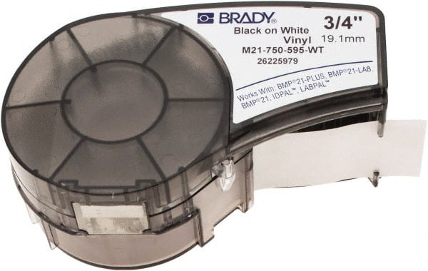Brady M21-1250-427 Label Tape Cartridge Black On White Labels/Roll Continuous 