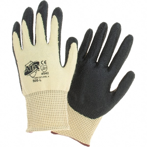 Cut, Puncture & Abrasive-Resistant Gloves: Size L, ANSI Cut A3. ANSI Puncture 2, Kevlar